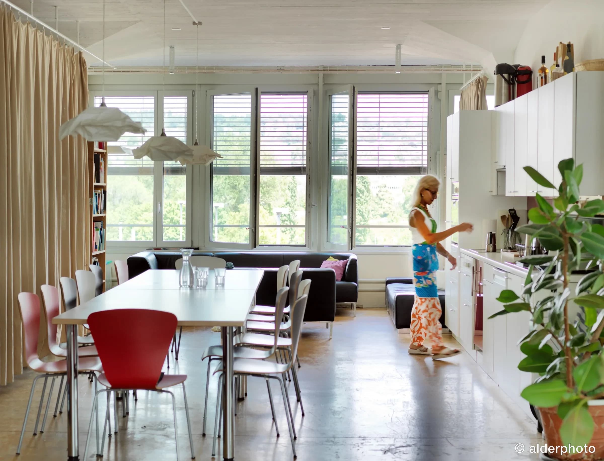 Taking a break together in the kitchen